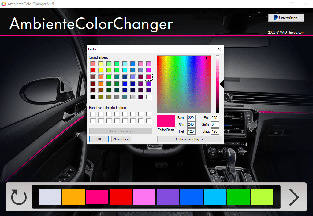 ambiente-color-changer programm windows beleuchtung ambiente anpassen